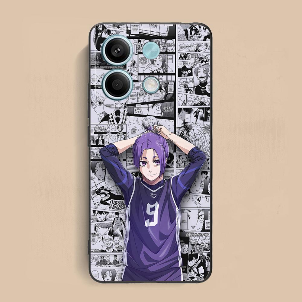 

Blue Lock Reo Mikage Phone Case for Xiaomi Redmi Note 14 13 12 11 S Pro Plus 4G 5G Colorful Printing Cover Luxury Pretty Cover Redmi Note 11S 4G
