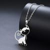 Dreamtimes Kitten Animal Hip Hop Fashion Hollow Cat Pendant Necklace for Women Men Lovers Friendship Jewelry Gifts