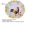 Afternoon Tea Table Settings Pastoral Rooster Embroidered Placemat, Decorative Lace Floral Pattern Round Placemats Mat, Polyester Vintage Mat