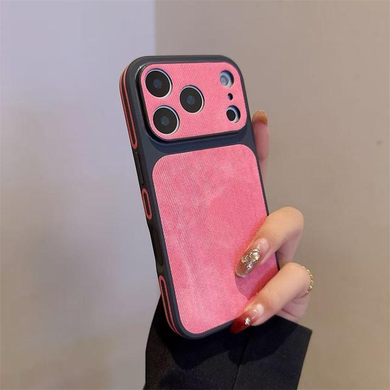 

Luxury Shockproof Denim Vintage Cowboy Fabric Case for iPhone 17 16 15 14 13 Pro Max Splicing Bumper Cool Matte Hard Armor Cover iPhone 14 Pro
