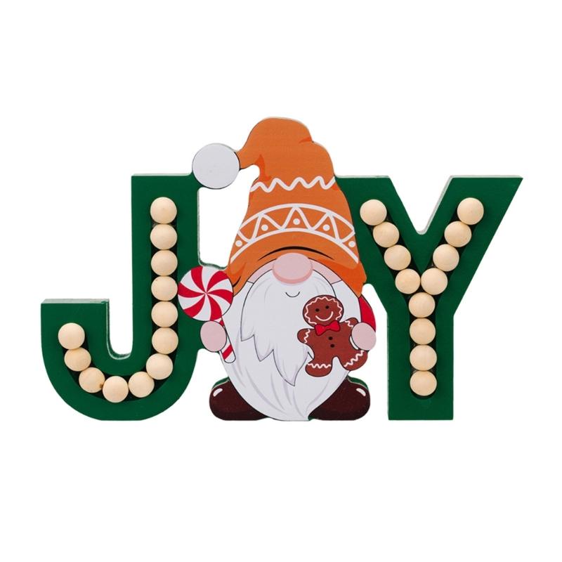 

Gingerbreads Man/Dwarf Wood Sculpture for Festival Home Decoration Desktop Ornament Accessories Holiday Party Supplies 1