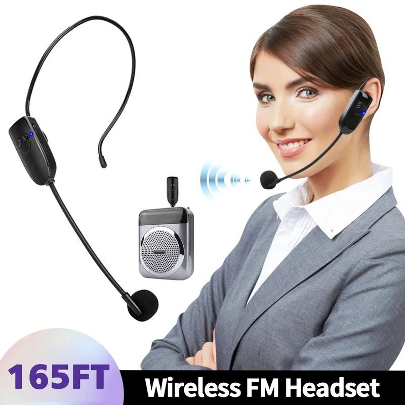 Wireless Microphone Headset UHF Wireless Headset & Handheld 2 in 1 Mic with LED Digital Display 165 ft Range Micrence Microphone