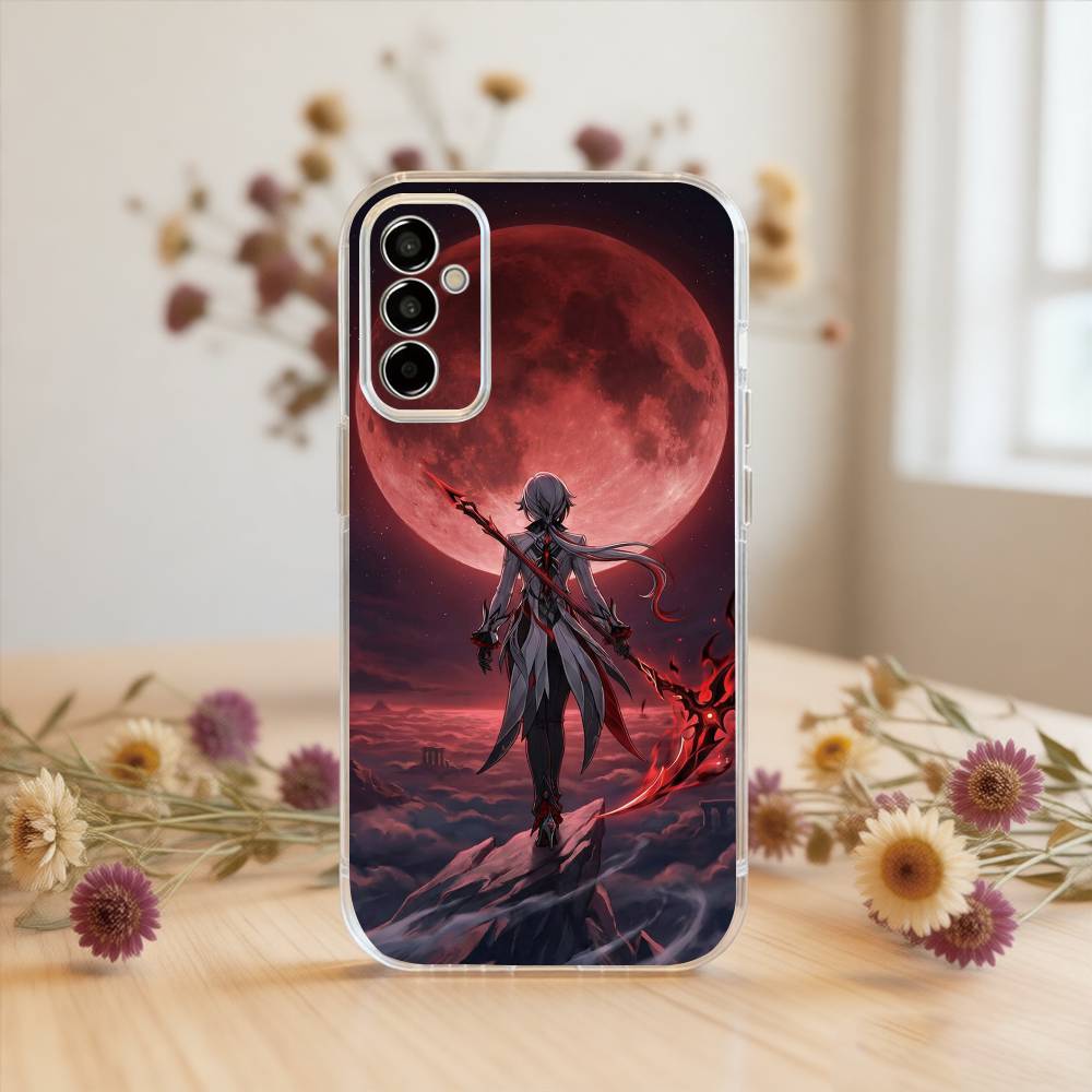 Genshin Impact Arlecchino Phone Case Transparent Silicone Soft For SamsungA10,12,20,21S,30,31,40,50,51,52,70,71
