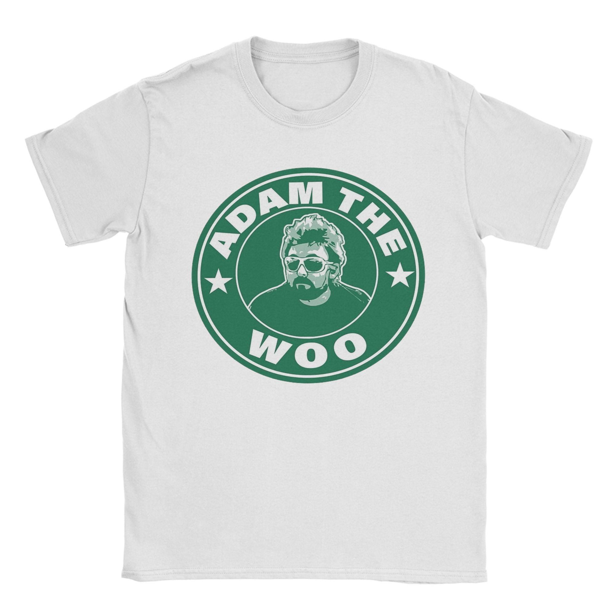 Adam The Woo Coffee  Cotton TShirt For Unisex Beach  Awesome T Shirts O Neck Hip Hop Tees Oversized Cheap Clothes S