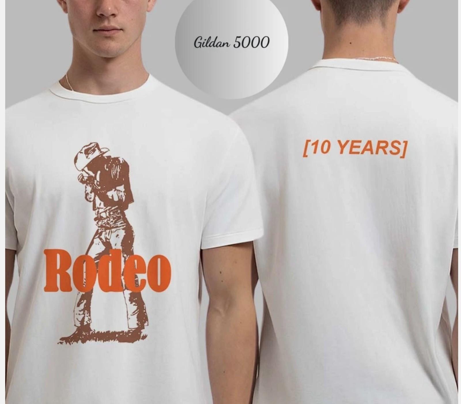 Юбилейная футболка Travis Scott Rodeo 10 лет, ковбойская белая 2XL