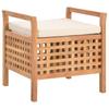 Vidaxl Bench With Storage, 49X48X49 Cm, Solid Walnut Wood