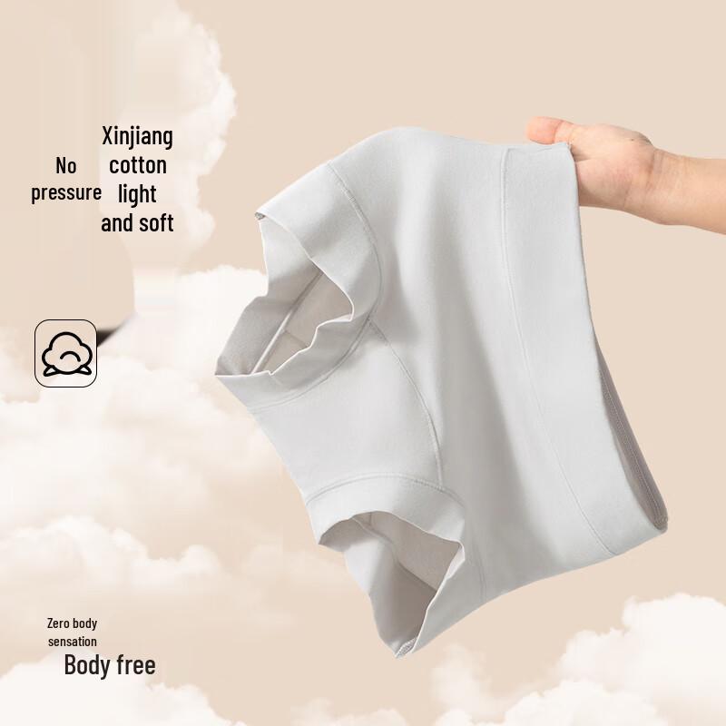 LANGSHA Women's 80S Pure Cotton High-Waist Boxer Briefs 3-Pack