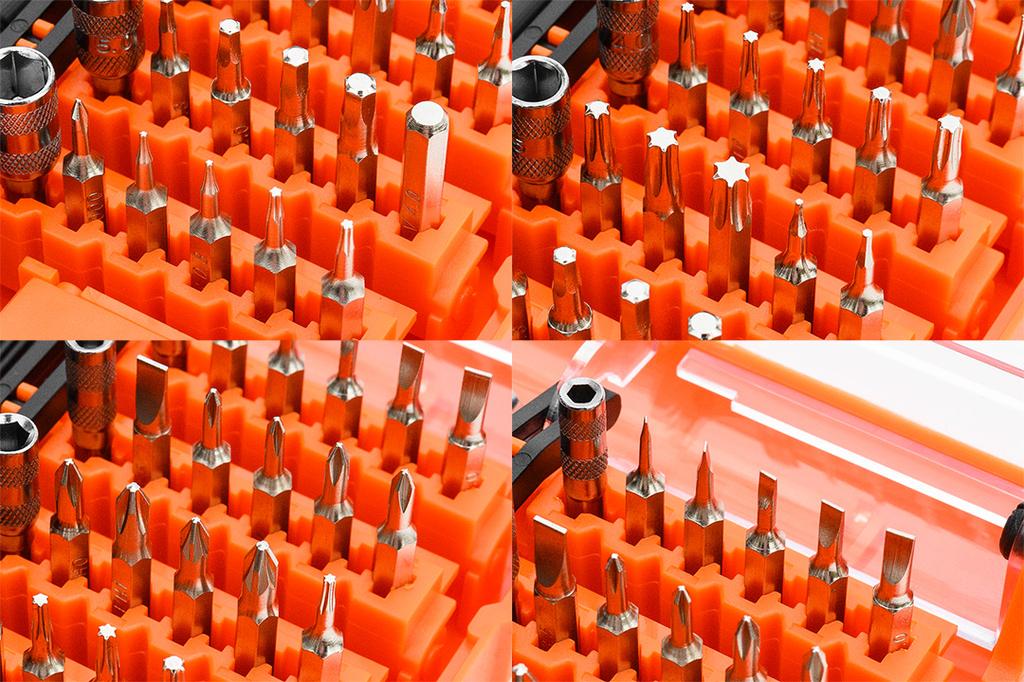 Precision screwdriver bits with handle 45 pcs.