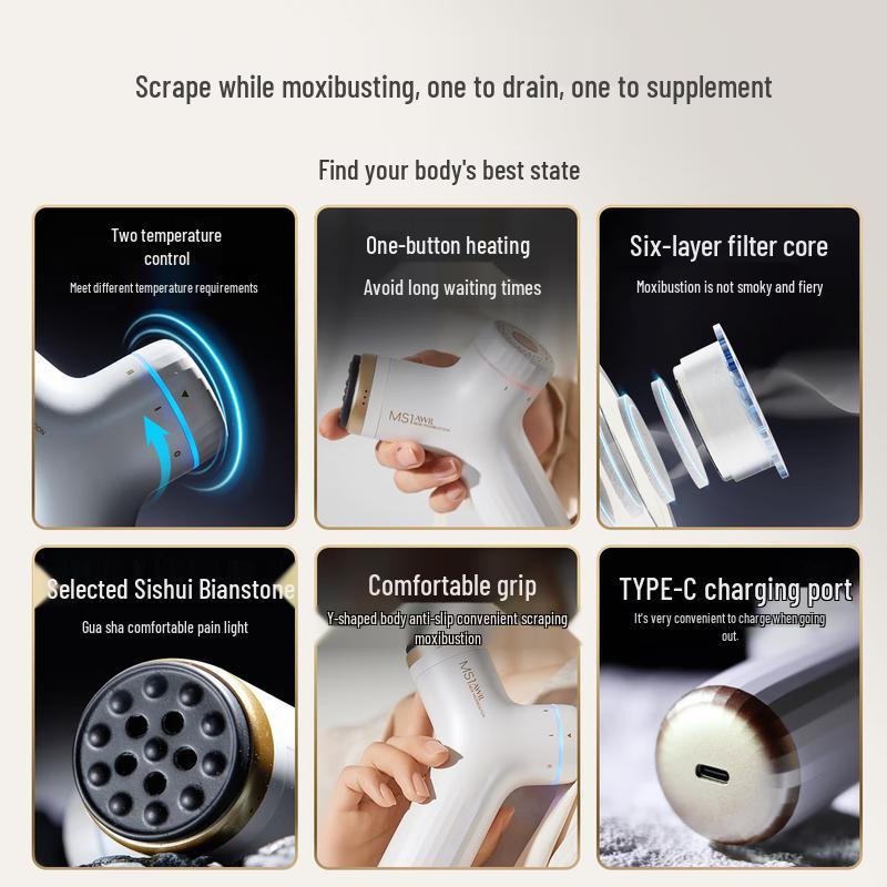 Aixiu Tang Smart Bianstone Moxibustion & Gua Sha Device