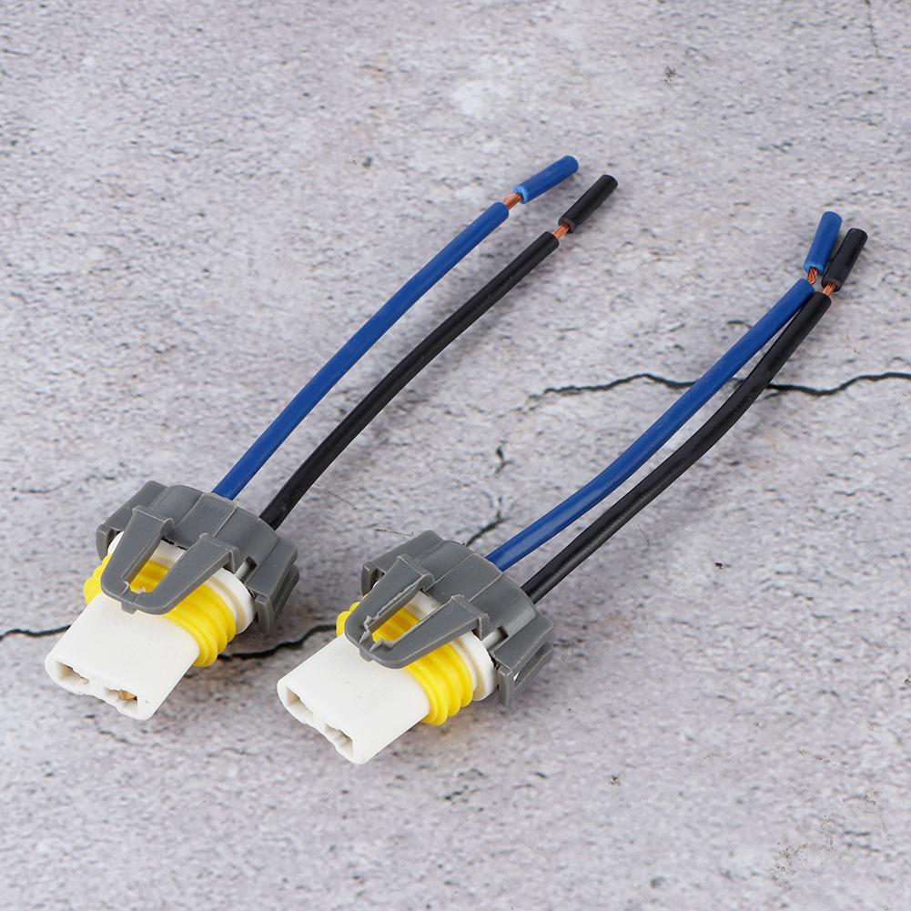 2Pcs 9005 9006 H10 Universal Adapter Wiring Harness Sockets Wire for Headlights Fog Light