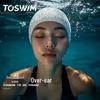 TOSWIM Unisex Silicone Swim Cap for Long Hair & Ear Protection