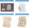 ROBOTIME ROKR Owl Clock Mechanical Gears 3D Wooden Puzzle LK503