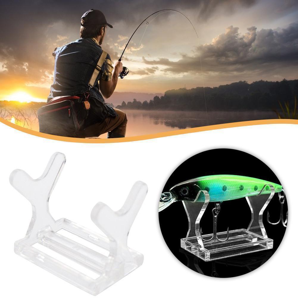 Fishing Lure Acrylic Display Stand Showing Stand Bait Display Shelf Holder Support Rack Storage Decoration For Fishing Store 3Pc