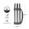 Premium 1.2L Stainless Steel Vacuum Flask, Large-Capacity Insulated Water Bottle with Handle for Travel & Outdoor Adventures