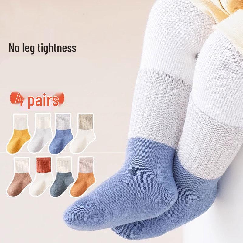 Spring & Autumn Newborn Loose Cuff Baby Socks - Infant Toddler Socks for Boys & Girls, Gentle on Legs