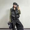 European Station Commuter Stand-up Collar Down Jacket Vest Women's Winter New Vest Fashion Splicing Thermal Vest Tide