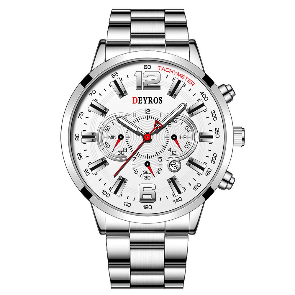 Men'S Watch Fashion Student Calendar Luminous Quartz Movement Watch