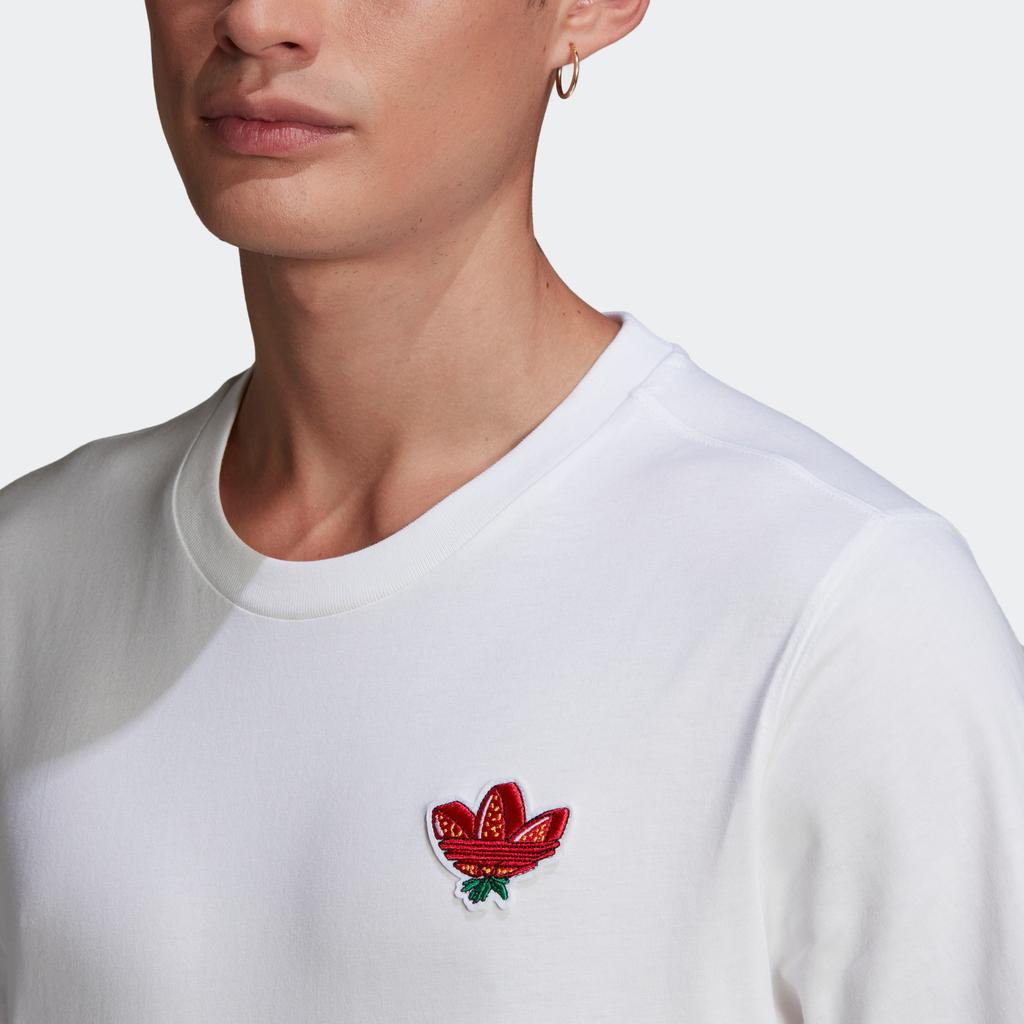 Adidas Originals Fruit Badge Tee Casual Sports Round Neck Short Sleeve Men Tops White GN3133