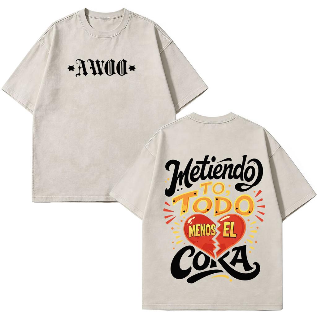 Rapper Ryan Castro Sende Latam Album Tour 2026 Magliette Stampate Unisex Unisex Hip Hop T Shirt Estive Cotone Ampio Vintage Lavate T-shirt