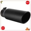 Ponta de Escape Preta Durável de 3 Polegadas, Ponta de Escapamento com Diâmetro Interno de 3 Polegadas Para Caminhão, Design de Fixação por Parafuso/Grampo de 3 X 4 X 12 Polegadas