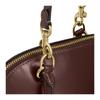 Coach SATCHEL Lara 22 Zipper Closure Silver Hardware Cow Leather Handbag Small Women's Maple Color