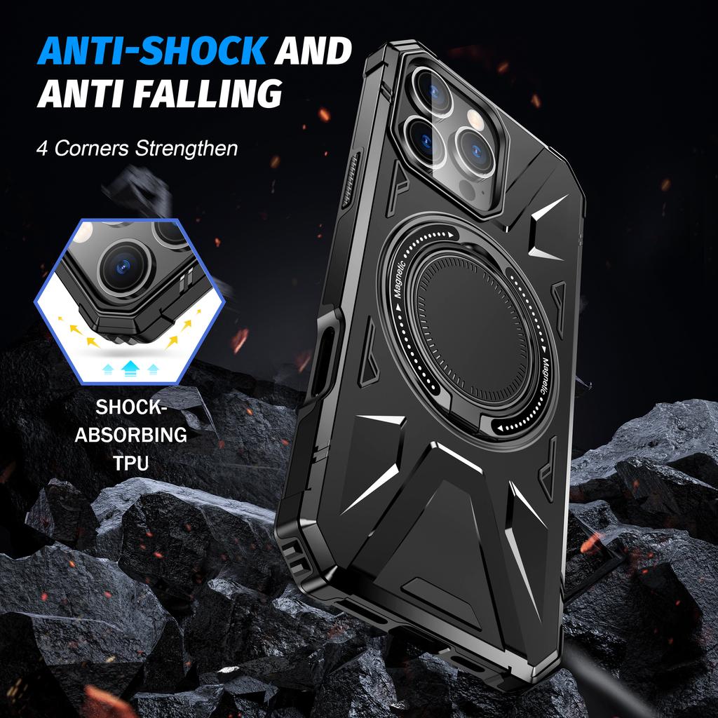 For Magsafe Magnetic Ring Case for Iphone 17 Pro Max 17 Air 16 15 14 Plus 13 12 Pro Iphone17 Iphone16 Hard Bag Cases