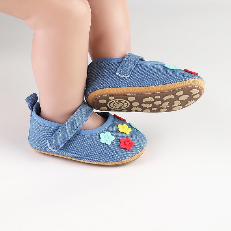 Newborn Infant Floral Princess Soft Sole Shoes for 0-1 Year Old Girls