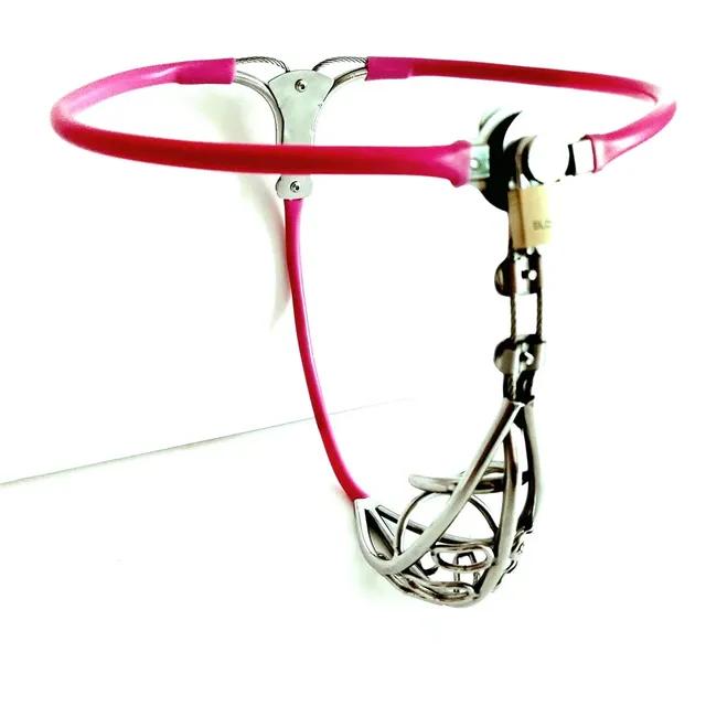 Manyjoy Männlicher unsichtbarer Keuschheitsgürtel aus Edelstahl, hohler Peniskäfig, Hülle, Anusloch, atmungsaktives Höschen, BDSM, Sexspielzeug für Männer