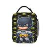 B-Batmans Cartoon Lunch Bag Office Portable Insulated Thermal Tote Handbags For Girl Boy  Oxford Print Cooler Bag