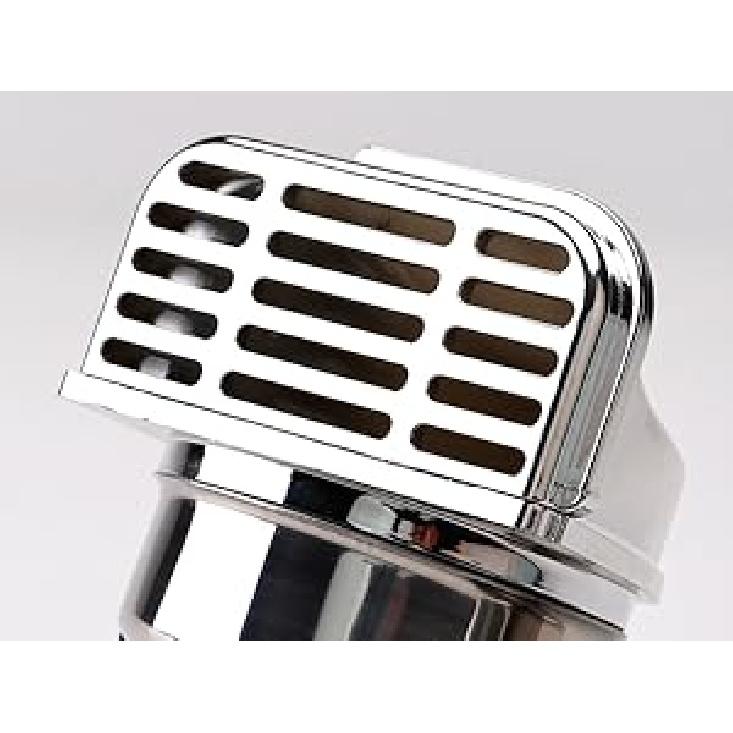 Klaxon Bas Ton en Acier Inoxydable pour Bateaux Klaxons de Voiture Imperméables pour Navires Klaxons de Moto 12V Super Bruyants avec Support de Base pour Sa