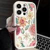 Floral Summer Thickened Anti-Fall Phone Case for iPhone16E 14 15 11 12 13 16 Pro Max 7 Plus XS XR bump Solid Silicone Back Cover