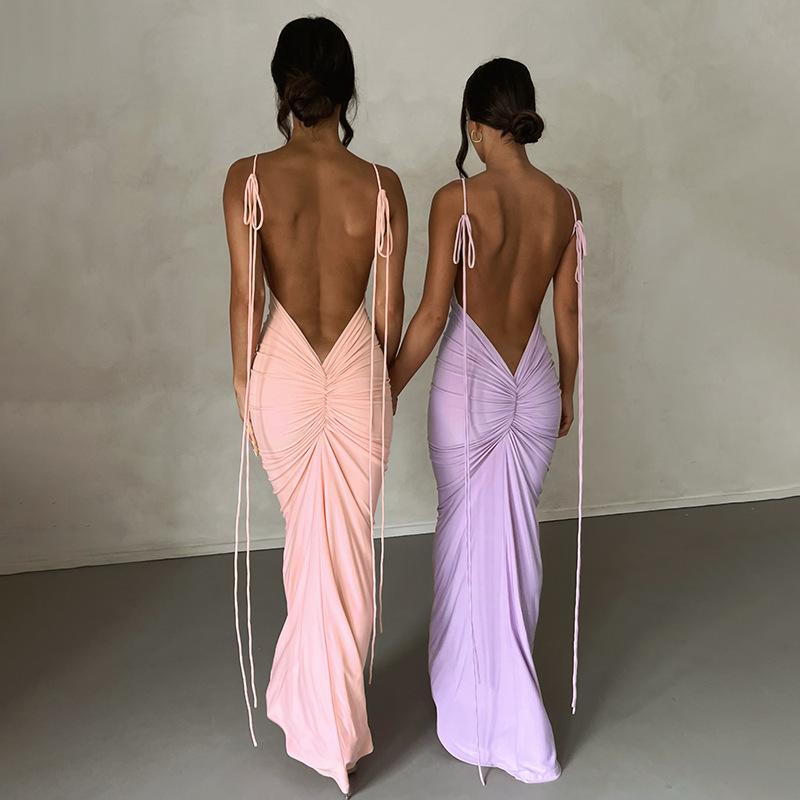 Dámské letní špagetový pásek sexy maxi elegantní narozeninové šaty vestido klub vestido