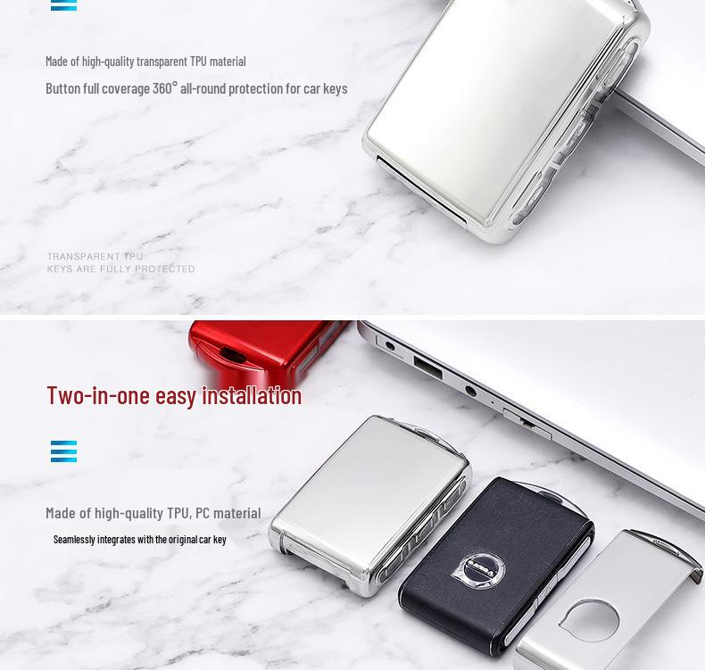 Volvo Key Fob Cover for S90, V90, XC90, XC60, XC40, S60 - Unisex Car Key Shell