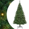 Artificial Christmas Tree with 300 LEDs and Stand Green 180 Cm