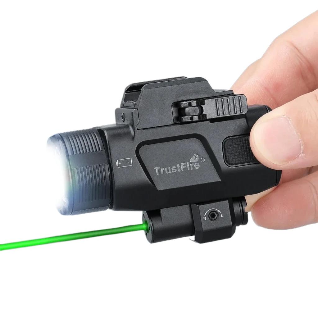 Trustfire Mini Pistol LED Flashlights 1050Lumens Quick Release 2 In 1 IP65 Rechargeable Tactical Torch for Glock