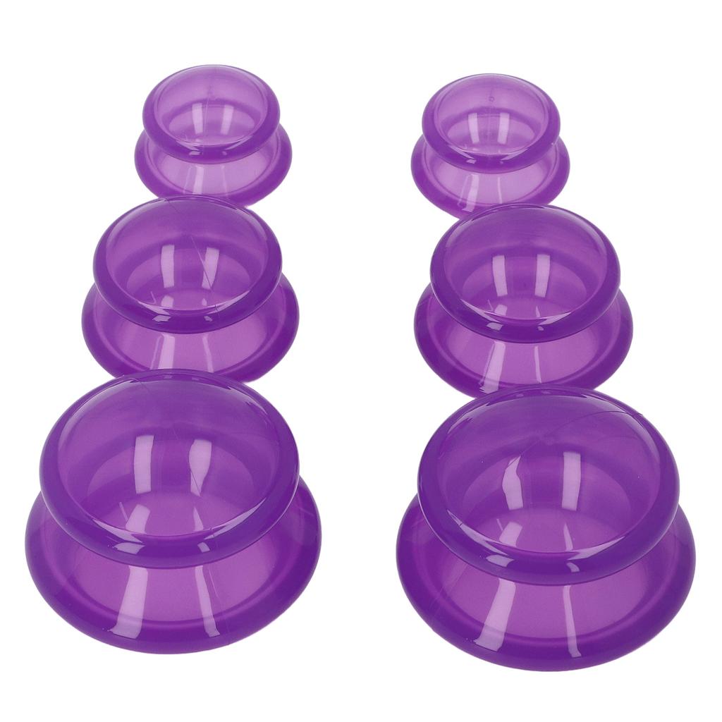 6 Stück Silikon Schröpfset Hohe Transparenz Nassabsorption Unterdruckmassage Schaben