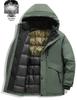 Herren Winterjacke in Übergröße, 90% weiße Entendaune, High-End, Dick, Warm, Oberbekleidung M-8XL