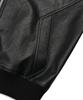 Doffjason Oversized Phantom Leather Jacket Black
