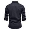 New Retro European And American Long Sleeve Jeans Shirt Men's Fashion Shirt