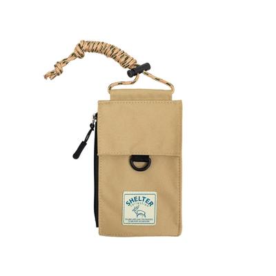 Bolsa de Ombro/Pescoço para Smartphone, Bolsa de Pescoço, Bolsa para Smartphone, Carteira de Pescoço, Bolsa de Ombro, Alça para Homens e Mulheres, Carteira, Porta-moedas (Bege)