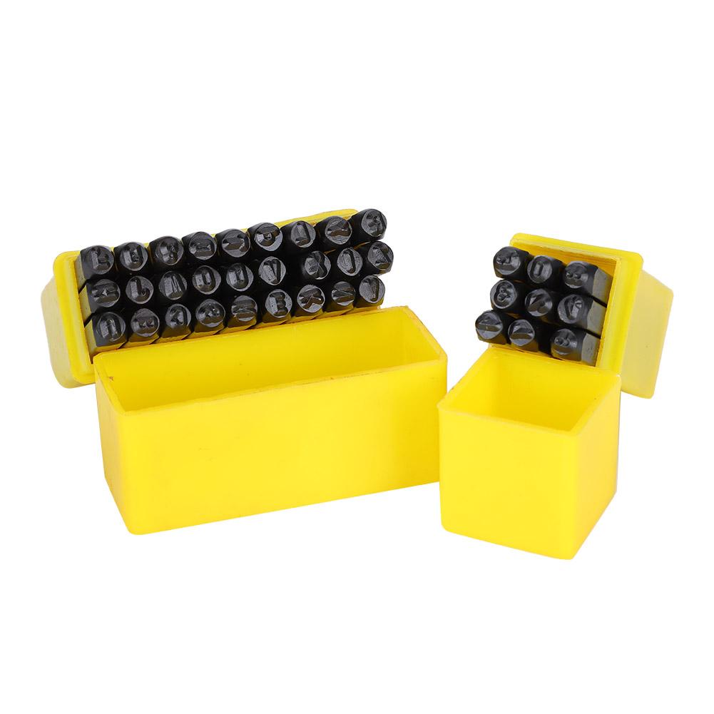 36Pcs Stamping Punch Tool Number(0‑9) Letter (A‑Z‑&) High Carbon Steel 2Pcs Box