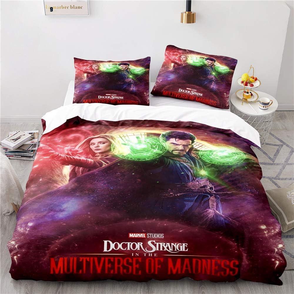 Doctor Strange Bettwäsche-Set Bettbezug-Set Leicht Weich Bettbezug Dekorative Bettwäsche Für Teenager Jungen Mädchen Geschenk Groß