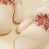 Korean-Style Cute Snowflake Lamb Wool Fingerless Winter Gloves: Thick, Warm, Double-Layered Mittens for Students.