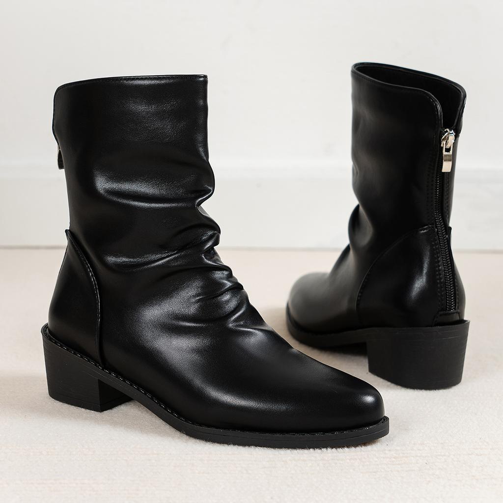 Women Platform Boots Spring and Autumn Round Toe Boots Comfortable Outdoor Fashion Shallow Boots Designer Hot Shoes for Women