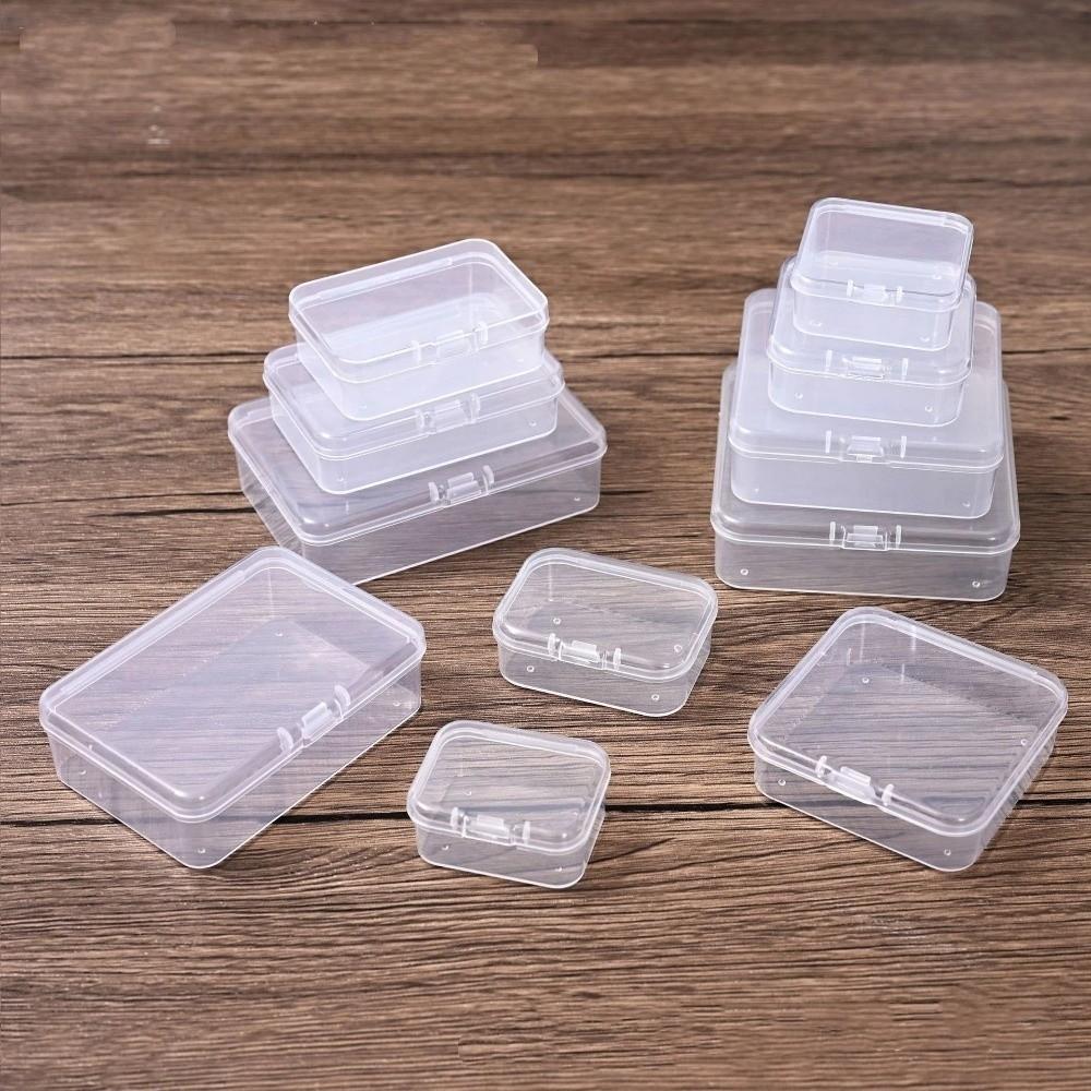 Flip Cover Transparent Storage Box Mini Sewing Storage Box Plastic Jewelry Case  Jewelry Storage