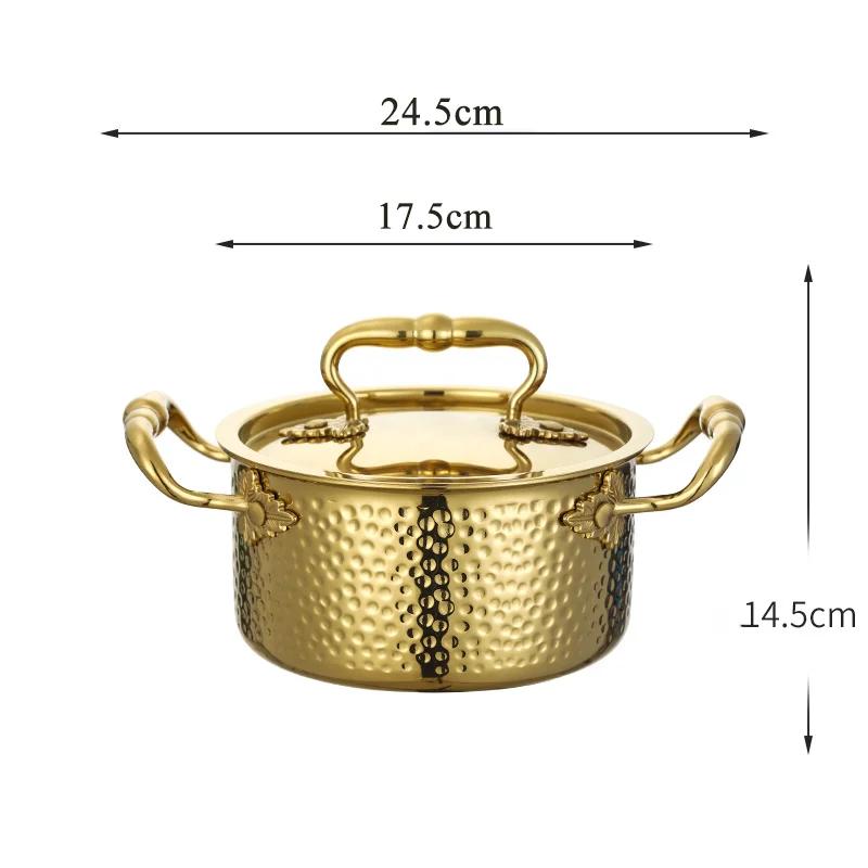 304 Stainless Steel Single Person Hot Pot Hotel Club Thickened Stainless Steel Hot Pot Commercial Family One Pot Per Person