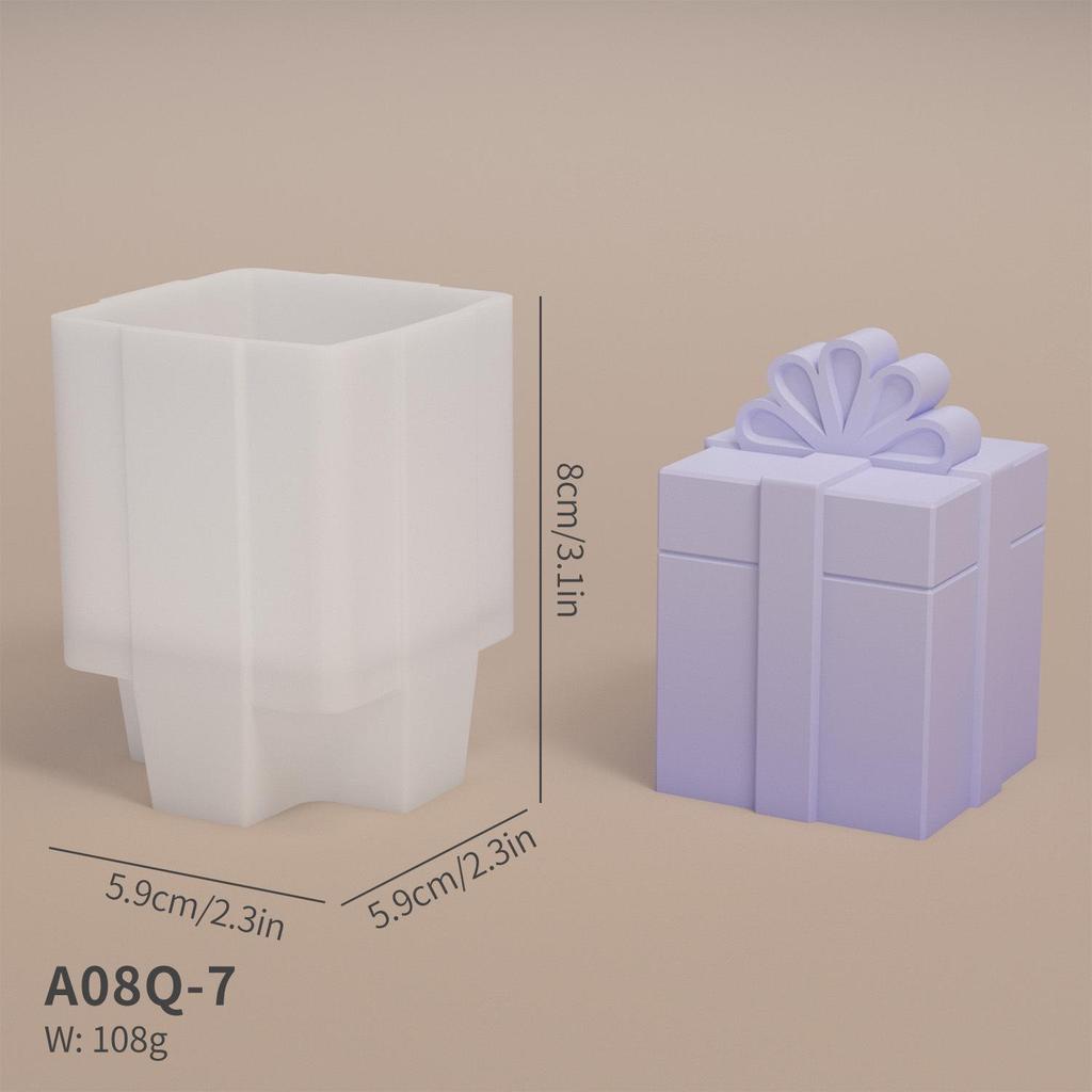 Christmas Pine Tree Scented Candle Silicone Mold, Easy Demolding for Decorative Plaster and Epoxy Resin Ornaments