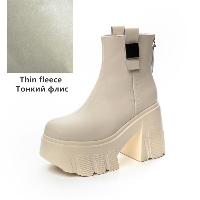Fashion AIYUQI Women Ankle Boots 2025 New Genuine Leather High Heel Boots Women Platform 11cm Fashion Women Booties