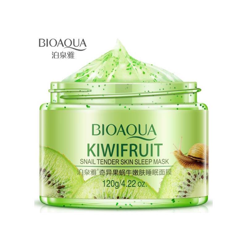 Sleeping Face Mask Cream 120g No Wash Granátové jablko Kiwi Ovocný šnek zklidňující gel noční krém
