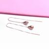 Exquisite Russian Purple Gold Hollow Car Flower Water Drop Earrings Plated With Rose Gold Shiny Ball Pendant Long Earrings Jewelry